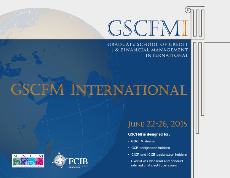 GSCFM  and GSCFMI Programs GSCFMI 2015 Brochure