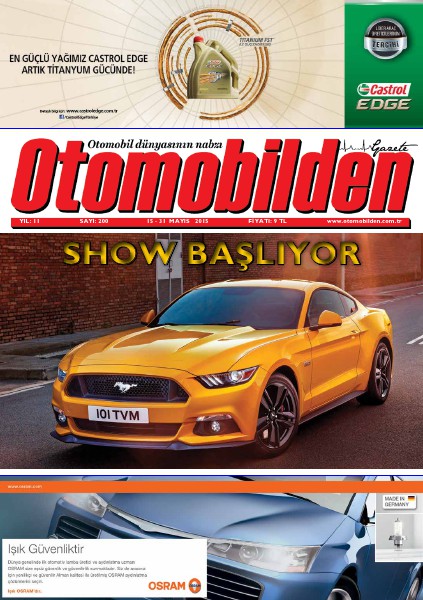 Otomobilden Dergisi 15-31 Mayıs 2015 200. İstanbul Auto Show sayısı 