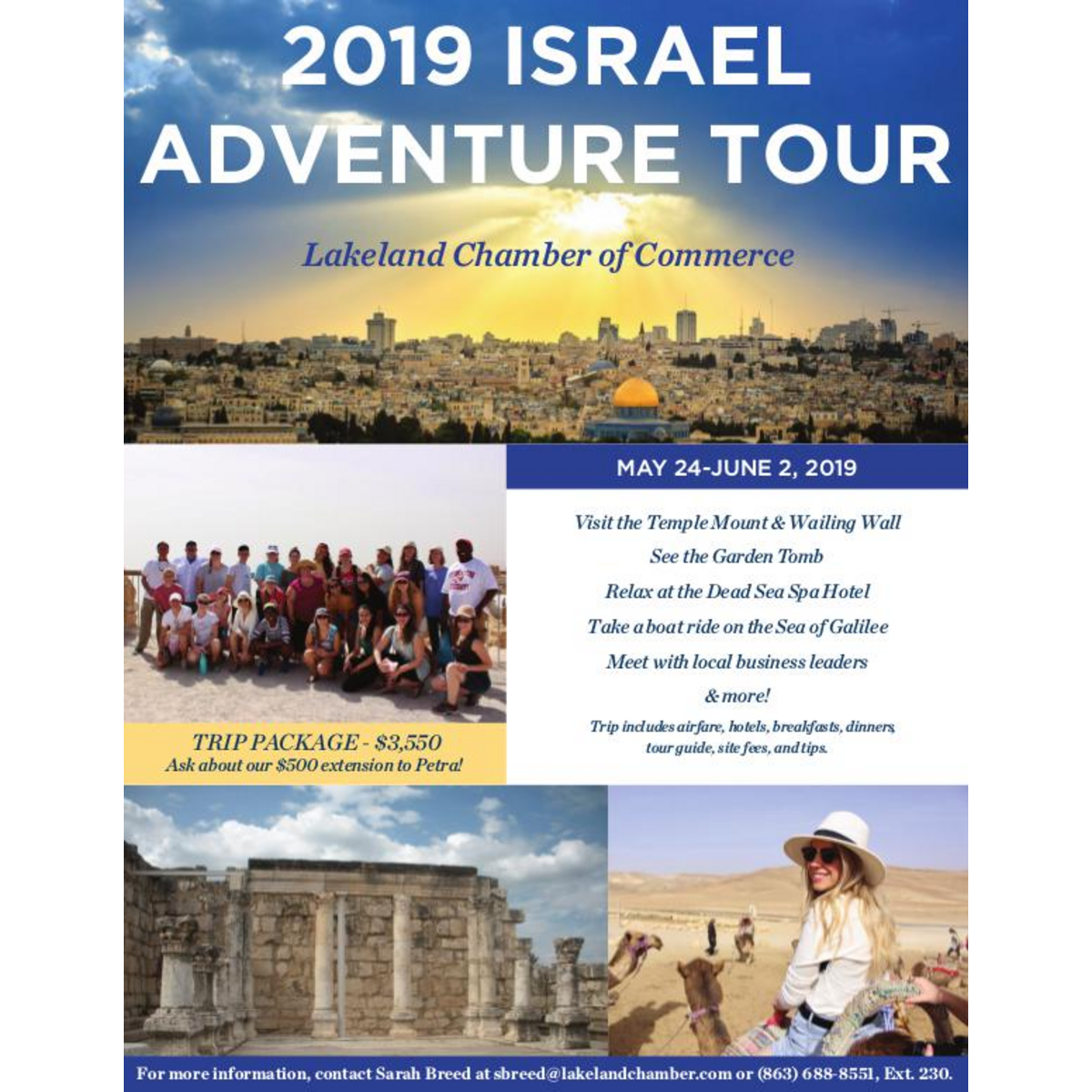 israel tour flyer