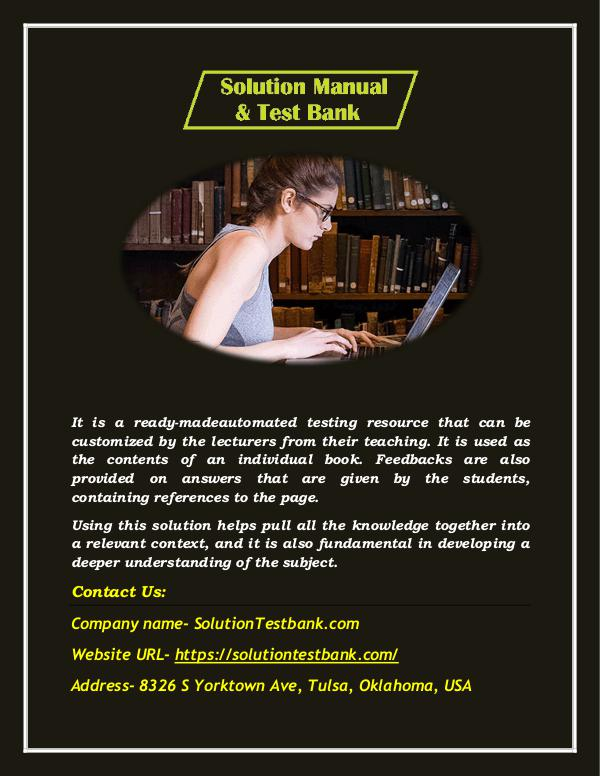 Buy Solution Instructor Manual & Test Banks Solutions Online Buy Solution Instructor Manual