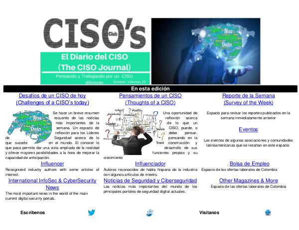 El Diario del CISO El Diario del CISO (The CISO Journal) Edición 29