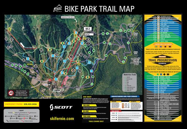 Fernie Bike Park Trail Map 2022