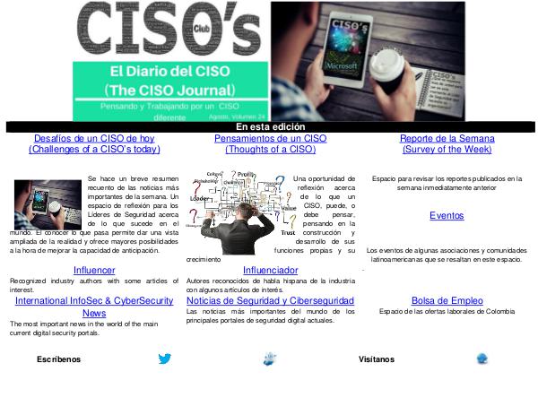 El Diario del CISO El Diario del CISO (The CISO Journal) Edición 24