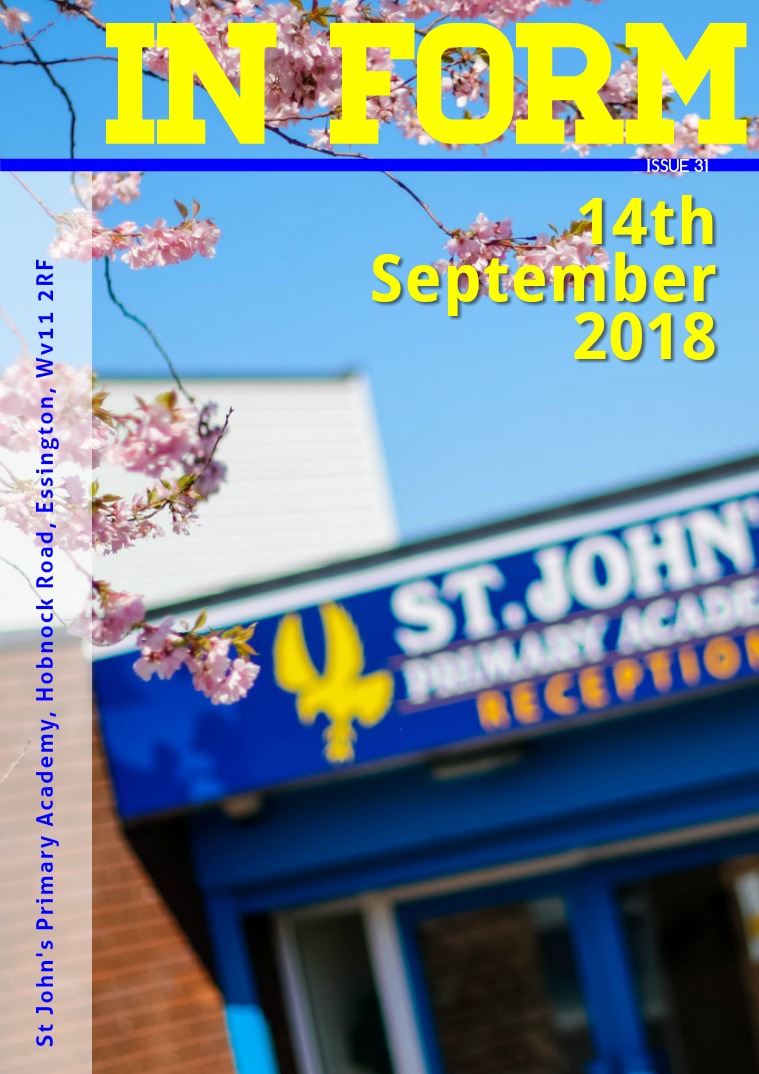 Newsletters | St John's Primary Academy Newsletter - Friday 14th September 2018