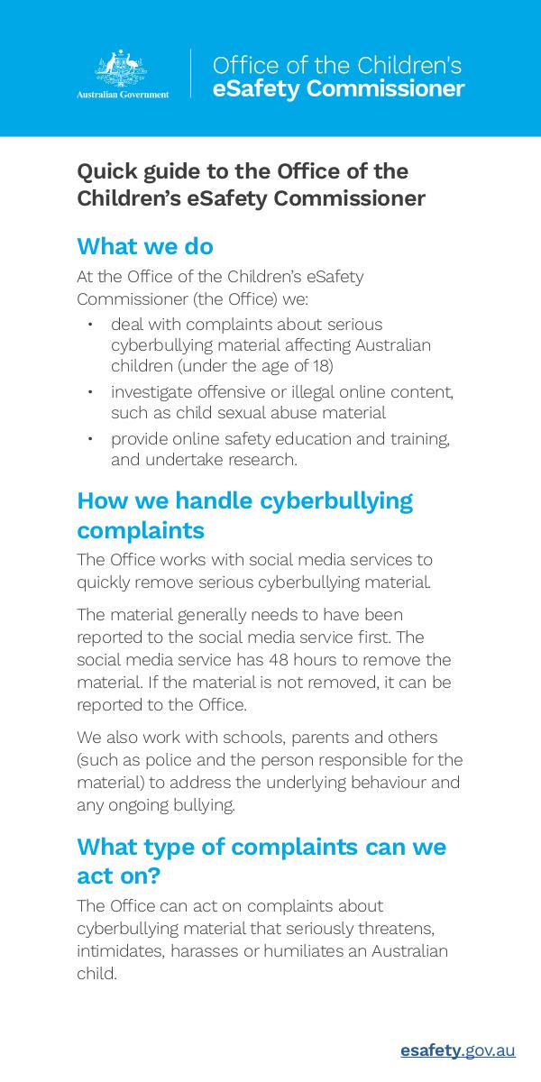 Quick guide eSafety