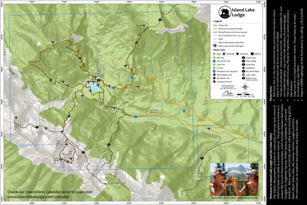 Island Lake Lodge Hiking Trail Map 2018