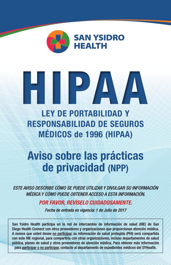 SYHealth HIPAA Notice of Privacy Practices SPANISH June 2020 - Spanish