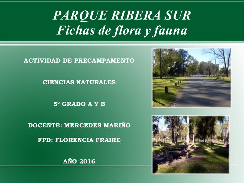 Parque Ribera Sur- Flora y fauna