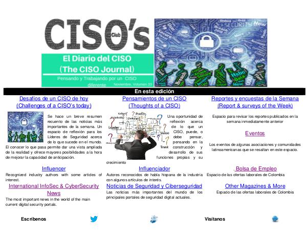 El Diario del CISO El Diario del CISO (The CISO Journal) Edición 33