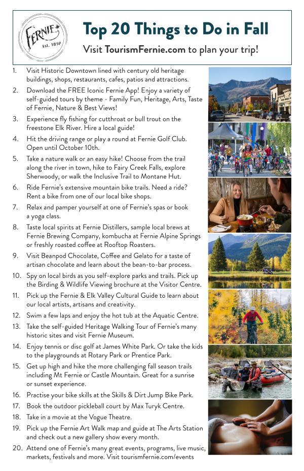 20 Things To Do in Fernie Fall