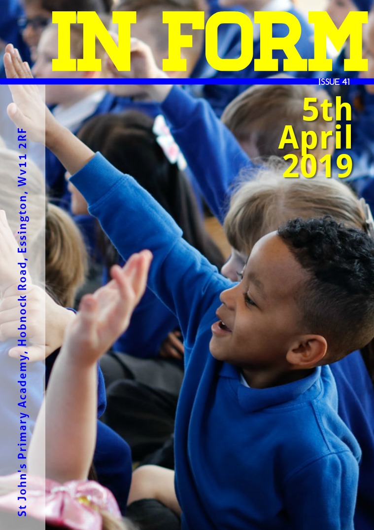 Newsletters | St John's Primary Academy Newsletter Friday 5th April 2019