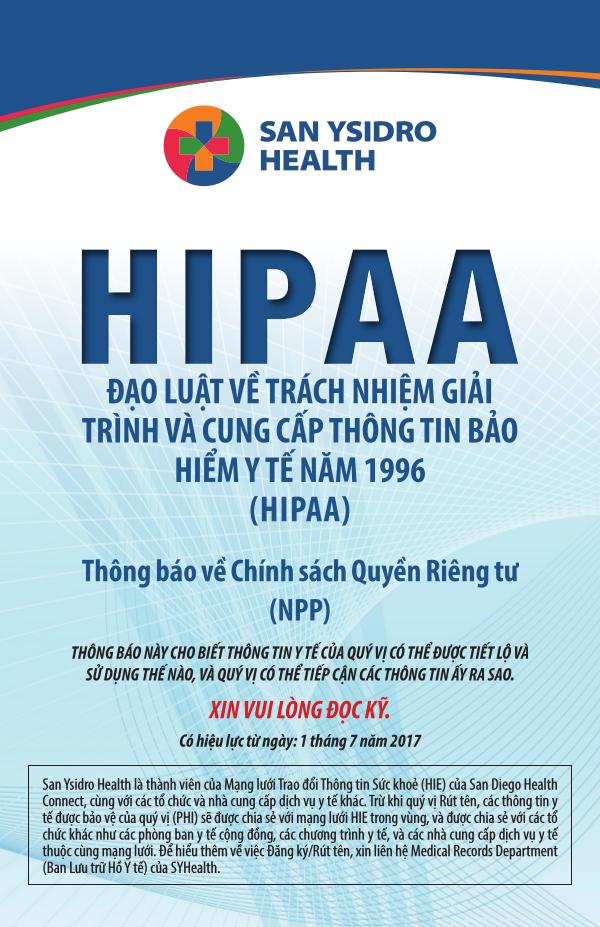 SYHealth HIPAA Notice of Privacy Practices VIET June 2020 - Vietnamese