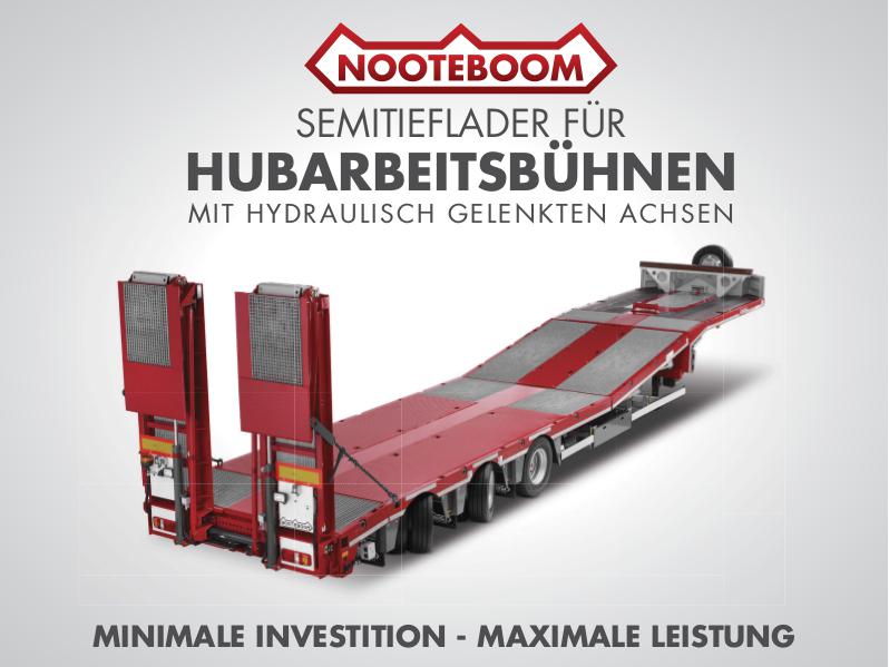 Nooteboom Dokumentation Deutsch Multitrailer MCOS für Hubarbeitsbühnen Transport