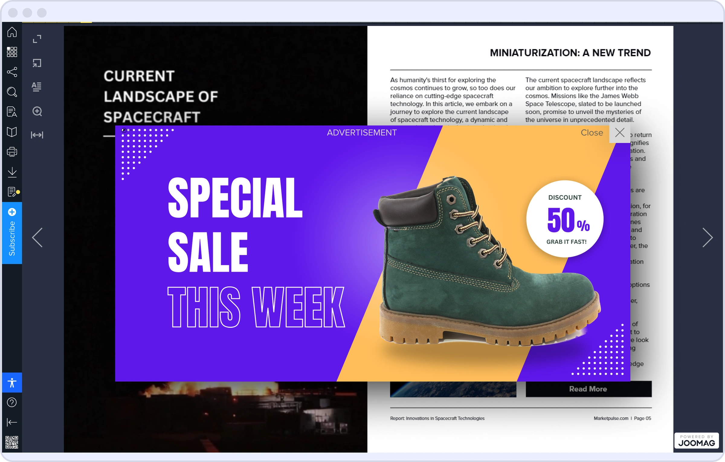 Interstitial Ads Inside Digital Publications